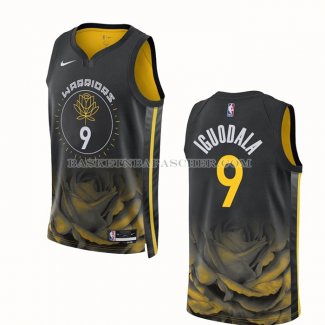 Maillot Golden State Warriors Andre Iguodala NO 9 Ville 2022-23 Noir
