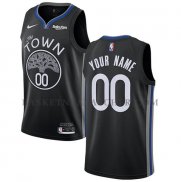 Maillot Golden State Warriors Personnalise Statement 2018 Noir