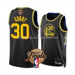 Maillot Golden State Warriors Stephen Curry NO 30 Ville 2022 NBA Finals Noir