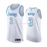 Maillot Los Angeles Lakers Anthony Davis NO 3 Ville Authentique 2020-21 Blanc