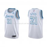 Maillot Los Angeles Lakers Joel Ayayi NO 21 Ville 2021-22 Blanc
