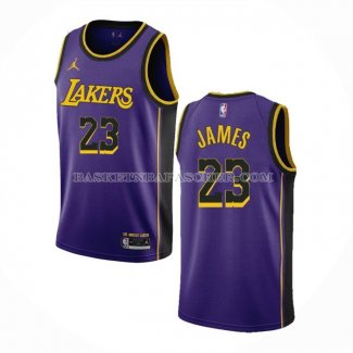 Maillot Los Angeles Lakers LeBron James NO 23 Statement 2022-23 Volet