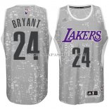 Maillot Lumieres de la ville Los Angeles Lakers Bryant Gris