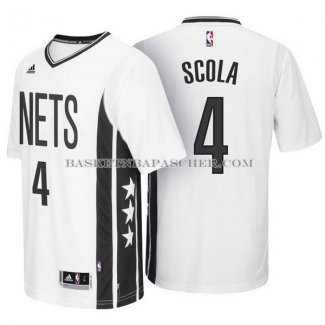 Maillot Manche Courte Brooklyn Nets Scola Gris