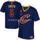 Maillot Manche Courte Cleveland Cavaliers Smith Bleu