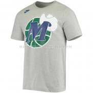 Maillot Manche Courte Dallas Mavericks Hardwood Classics Gris