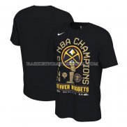 Maillot Manche Courte Denver Nuggets 2023 NBA Finals Champions Locker Room Noir