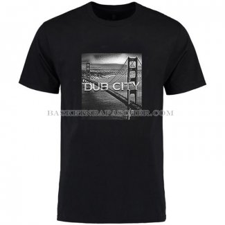 Maillot Manche Courte Golden State Warriors Ville Noir