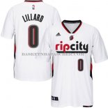 Maillot Manche Courte Portland Trail Blazers Lillard Blanc