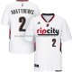 Maillot Manche Courte Portland Trail Blazers Matthews Blanc