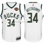 Maillot Milwaukee Bucks Giannis Antetokounmpo 2017-18 Blanc
