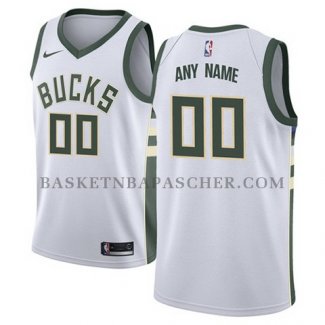 Maillot Milwaukee Bucks Personnalise 2017-18 Blanc