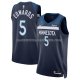 Maillot Minnesota Timberwolves Anthony Edwards NO 5 Icon Bleu