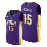 Maillot New Orleans Pelicans Frank Jackson Ville Volet
