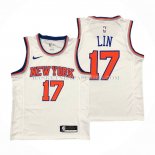 Maillot New York Knicks Jeremy Lin NO 17 Association Blanc