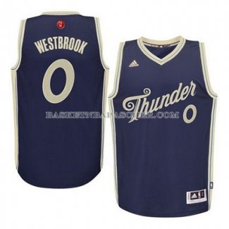 Maillot Noel Oklahoma City Thunder Westbrook 2015 Bleu