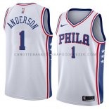 Maillot Philadelphia 76ers Justin Anderson Association 2018 Blan