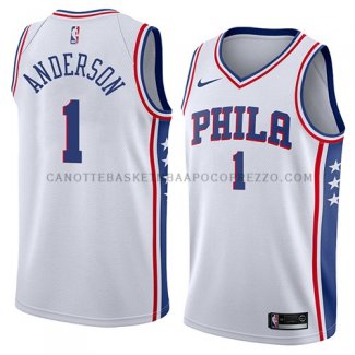 Maillot Philadelphia 76ers Justin Anderson Association 2018 Blan