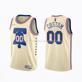 Maillot Philadelphia 76ers Personnalise Earned 2020-21 Crema