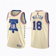 Maillot Philadelphia 76ers Shake Milton Earned 2020-21 Crema