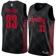 Maillot Portland Trail Blazers Zach Collins Ciudad 2018 Noir