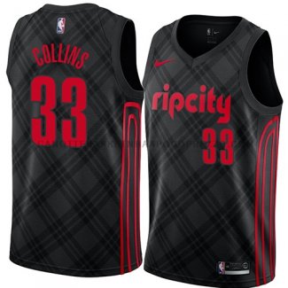 Maillot Portland Trail Blazers Zach Collins Ciudad 2018 Noir