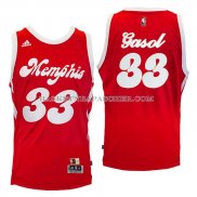 Maillot Retro Memphis Grizzlies Gasol Rouge