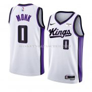 Maillot Sacramento Kings Malik Monk NO 0 Association 2023-24 Blanc