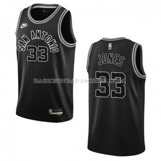 Maillot San Antonio Spurs Tre Jones NO 33 Classic 2022-23 Noir