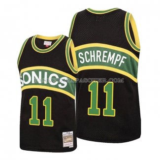 Maillot Seattle Supersonics Detlef Schrempf Mitchell & Ness 1994-95 Noir