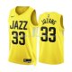 Maillot Utah Jazz Johnny Juzang NO 33 Icon 2022-23 Jaune