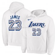 Veste a Capuche Los Angeles Lakers Lebron James Blanc