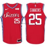Maillot Authentique Philadelphia 76ers Simmons 2017-18 Rouge