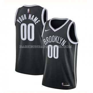 Maillot Brooklyn Nets Personnalise Icon 2020-21 Noir