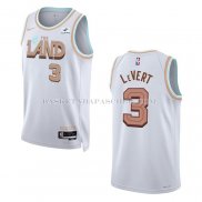 Maillot Cleveland Cavaliers Caris Levert NO 3 Ville 2022-23 Blanc
