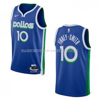 Maillot Dallas Mavericks Dorian Finney-smith NO 10 Ville 2022-23 Bleu