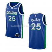Maillot Dallas Mavericks Reggie Bullock NO 25 Ville 2022-23 Bleu