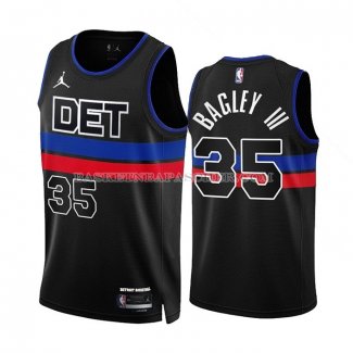 Maillot Detroit Pistons Marvin Bagley III NO 35 Statement 2022-23 Noir