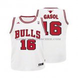 Maillot Enfant Chicago Bulls Gasol Blanc