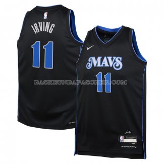 Maillot Enfant Dallas Mavericks Kyrie Irving NO 11 Ville 2023-24 Bleu