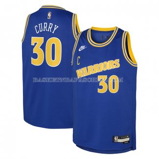 Maillot Enfant Golden State Warriors Stephen Curry NO 30 Classic 2022-23 Bleu