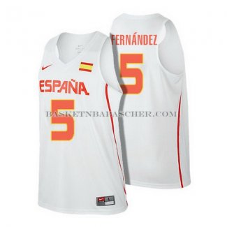 Maillot Espagne Fernandez 2016 Blanc
