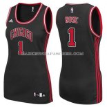 Maillot Femme Chicago Bulls Rose Noir