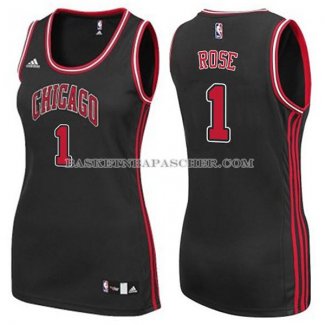 Maillot Femme Chicago Bulls Rose Noir