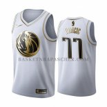 Maillot Golden Edition Dallas Mavericks Luka Doncic 2019-20 Blanc