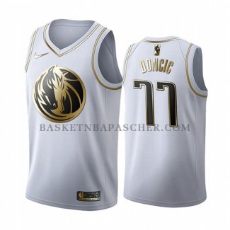 Maillot Golden Edition Dallas Mavericks Luka Doncic 2019-20 Blanc