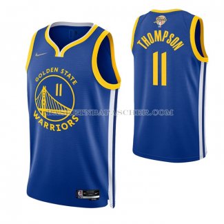 Maillot Golden State Warriors Klay Thompson NO 11 Icon 2022 NBA Finals Bleu