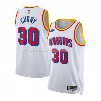 Maillot Golden State Warriors Stephen Curry NO 30 Classic 2024-25 Blanc