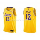 Maillot Los Angeles Lakers Kendrick Nunn NO 12 75th Anniversary 2021-22 Jaune