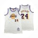 Maillot Los Angeles Lakers Kobe Bryant NO 24 Mitchell & Ness Chainstitch Creme